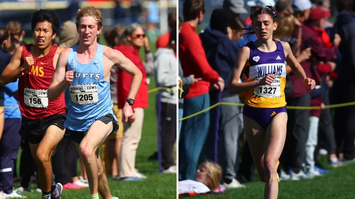 NESCAC's tweet photo. NESCAC Runners of the Week

🎽Jonah Reisner, @TuftsJumbos 
🎽Sophie Capozzi, @EphSports 

> https://t.co/aI48zf4v2U https://t.co/gN0iJK7V4w