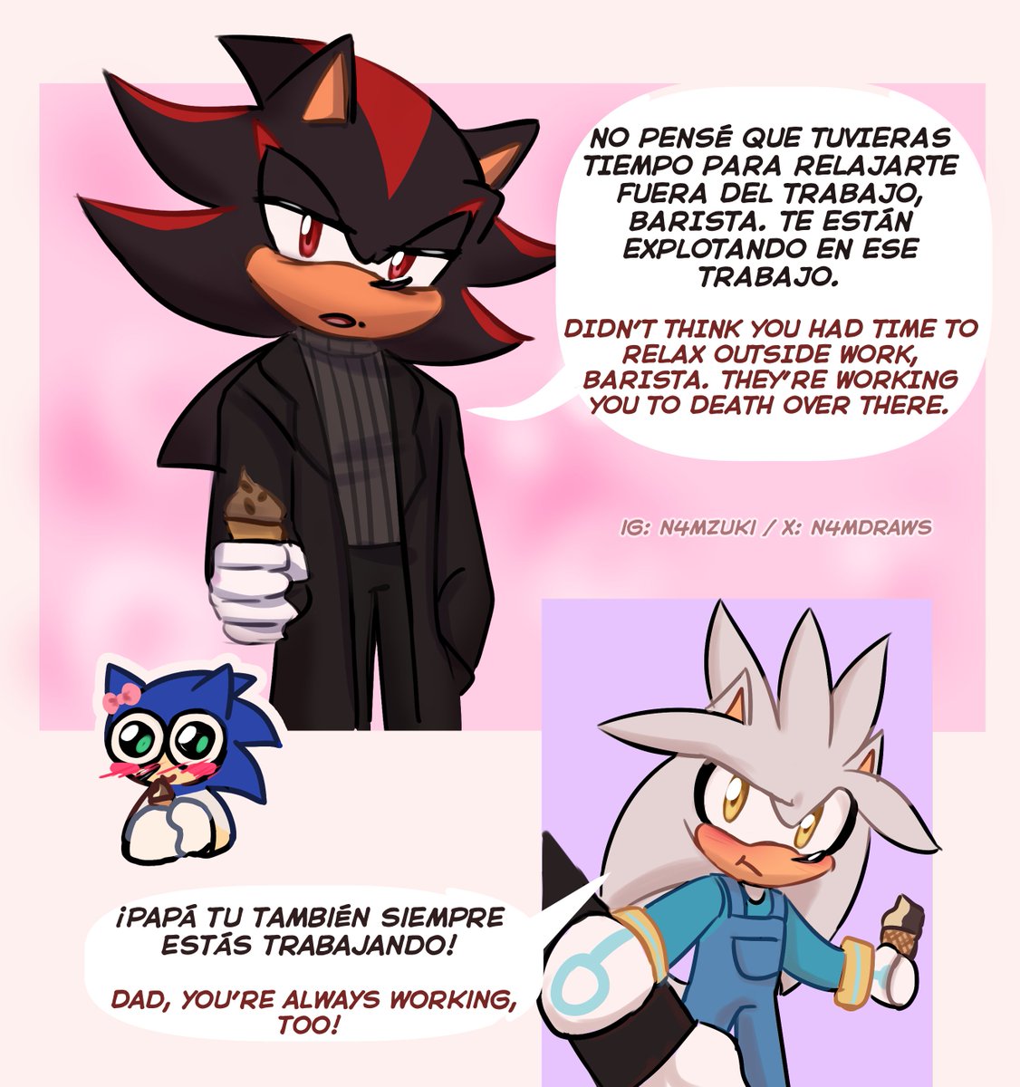 n4mdraws's tweet photo. #SugarCoffeeAU 🍰☕ Parte 9
Breve pero para demostrar que sigo con vida <3

#sonadow https://t.co/ZWhw7oUsxq