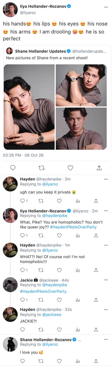 xtianpuppetshow's tweet photo. One tweet #hollanov smau — Ilya’s reaction to pictures from Shane’s newest photoshoot are as you might expect. https://t.co/DXEq3kW3Dv