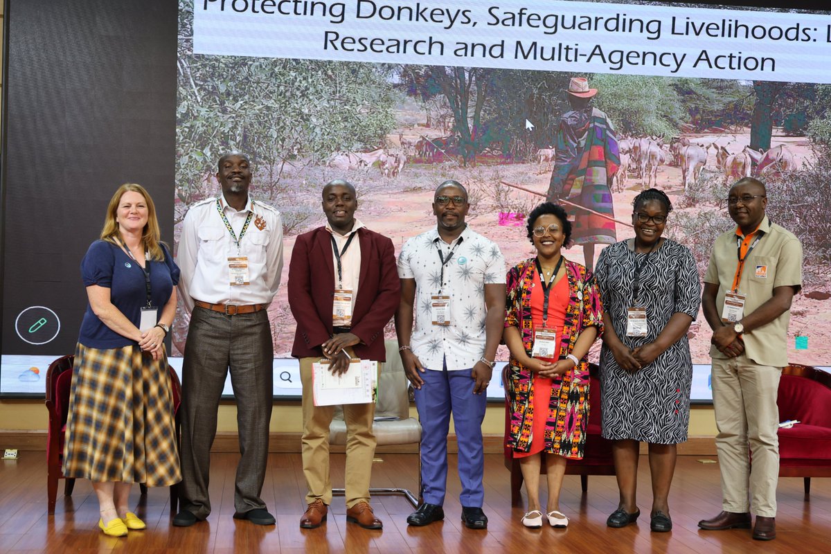 AAWConference's tweet photo. Panel Discussion: Protecting Donkeys, Safeguarding Livelihoods: Law, Research and Multi-Agency Action 

The discussion examined the role of law, research and multi-agency action in addressing the challenges facing donkeys and the communities that depend on them.

Panelists included:
-Dr. Raphael Kinoti, The Brooke – East Africa
-Dr. Dickson Gitonga, National Crime Research Centre (NCRC)
-Dr. Elynn Njeri, AU-IBAR
-Dr. Maryanne Mwimali, Directorate of Veterinary Services (DVS)

#AAWC2026 #AAWCZambia #AnimalWelfare #ClimateAction #SustainableDevelopment #AAWCLusaka