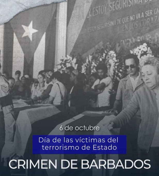 CubaEstaFirme's tweet photo. Medio siglo de terrorismo impune: un avión, una bomba y 73 vidas segadas - RT https://t.co/elwa7cO8un https://t.co/KDjeofXvjC
