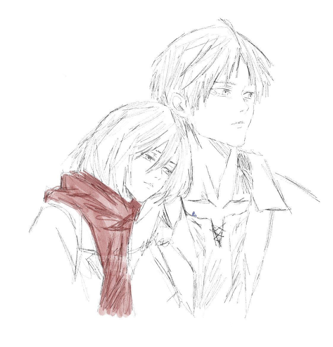 fyrelordrin's tweet photo. baby’s first #eremika doodl https://t.co/OYb8aFOZKo