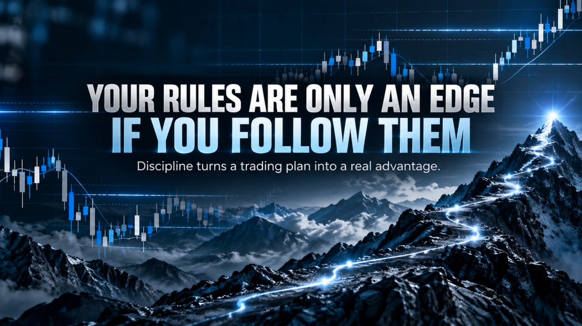 StockChartPros's tweet photo. Most traders don’t need another indicator.

They need fewer exceptions.

Every time you override your stop, chase an entry, move a target, or abandon the plan, you teach yourself that your rules are optional.

The edge isn’t just having a plan.

It’s becoming the trader who follows it.