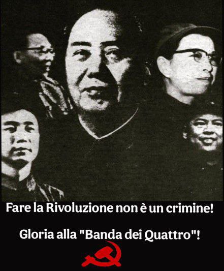 MaoistVanguard's tweet photo. 50 anni fa, il 6 ottobre 1976, un colpo di Stato fascista e controrivoluzionario rovesciò la linea rossa del Presidente Mao, schiacciò la Grande Rivoluzione Culturale Proletaria e restaurò il capitalismo in Cina.

La borghesia interna con i suoi esponenti, in primis il rinnegato Deng Xiaoping, ridusse la lotta di classe a una farsa contro la “Banda dei Quattro” (i compagni Jiang Qing, Zhang Chunqiao, Wang Hongwen e Yao Wenyuan) e molti altri quadri dirigenti rivoluzionari, ma in realtà fu la linea maoista stessa ad essere arrestata e purgata, preparando il terreno alla Cina odierna: una potenza social-imperialista integrata nel sistema imperialista-capitalista mondiale.

Il Presidente Mao avvertì a riguardo: "la borghesia è dentro il Partito, costoro al potere prendono la via capitalista!"

La stella rossa risorgerà in Cina! ✯
Il futuro è luminoso, la strada è tortuosa