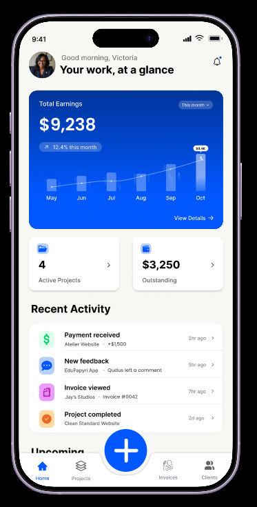 osesbuilds's tweet photo. designed a freelancer management app https://t.co/T2hph9HvFy