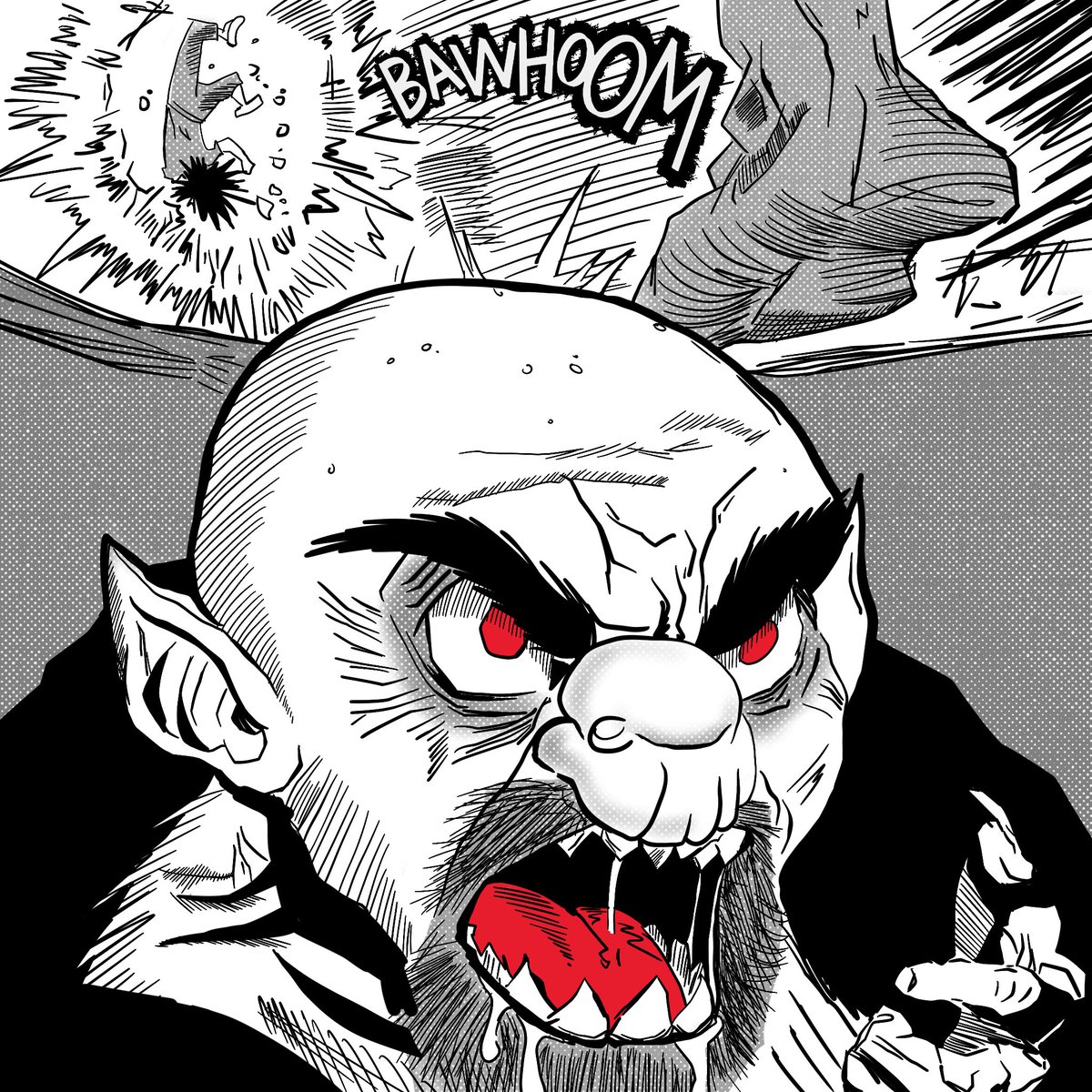 hanmakeit's tweet photo. Inktober comic, page6, day 6: Ogre. Meet the guy who wants the apple back 🍎👹

#inktober #inktober2026 #inktoberday6 #ogre #manga #comicart #ink #webcomic https://t.co/4SKvV72c2l