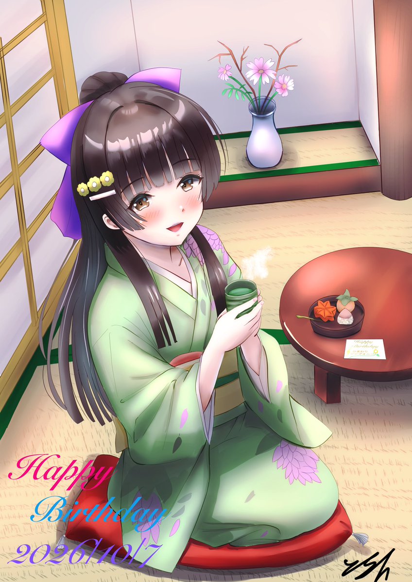 kiriya_suho's tweet photo. 本日は薬師院亜珠花の誕生日
お誕生日おめでとうございます！
今回の衣装はラフの時にも書いたようにナターリャとの交流イベントの時に見れるCGスチルの着物を参考に描いてます
菜花の時もそうですが、こういう和のイベント結構好きです（笑）
#イラスト
#シャインポスト
#薬師院亜珠花生誕祭 https://t.co/RxepWAeXto