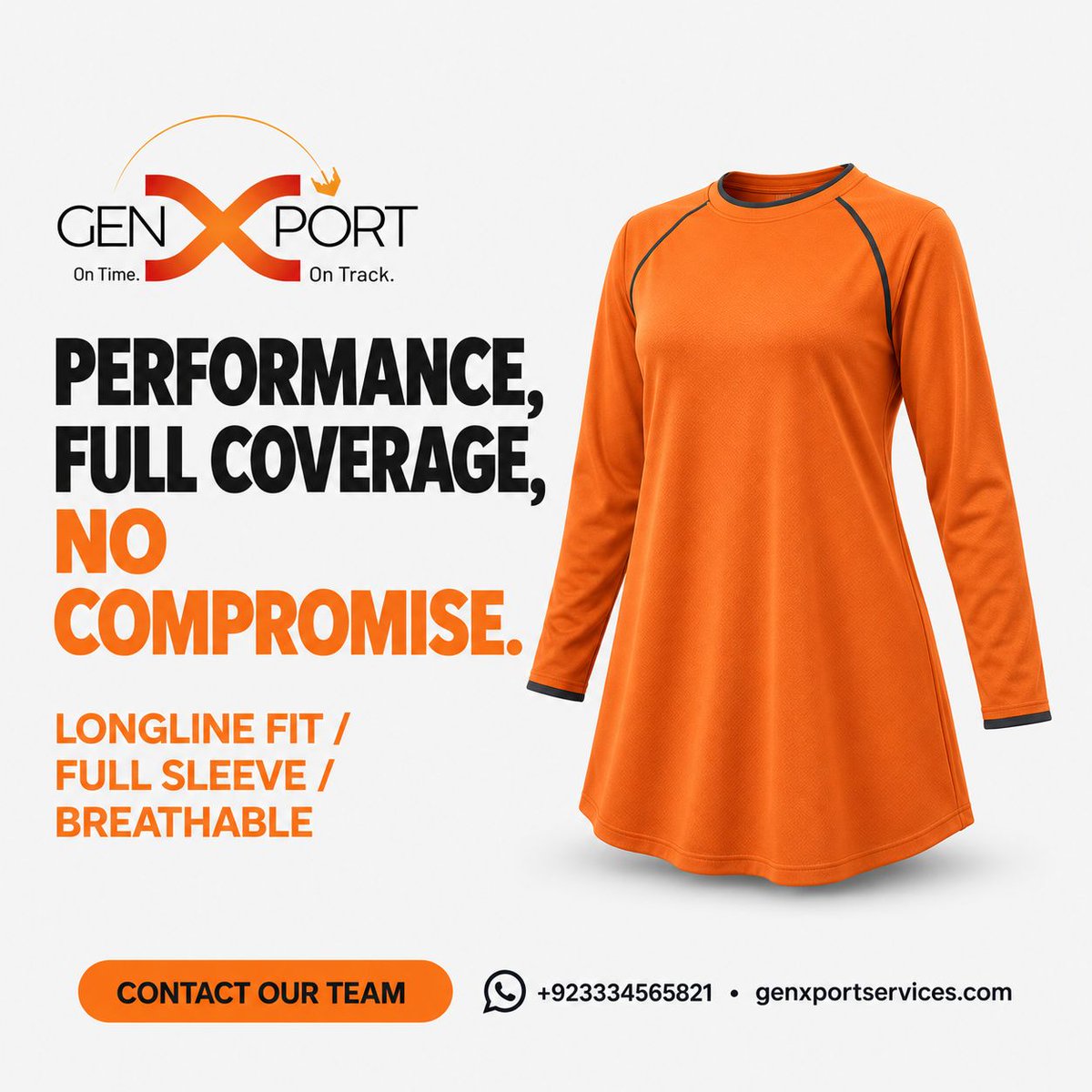 genxport's tweet photo. Modest activewear is an emerging niche.
Longline tops, full sleeves, and breathable performance fabrics offer coverage without sacrificing comfort.
Underserved niches can build loyal brands.
Would your audience wear modest activewear?
#ModestActivewear #WomensActivewear https://t.co/STC4KjrDqH