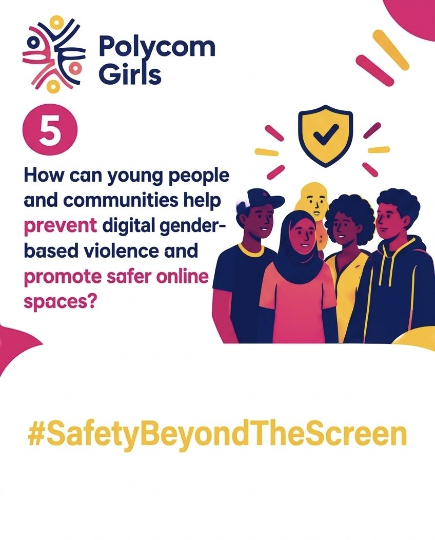 polycomdev's tweet photo. How can young people and communities help prevent digital gender-based violence and promote safer online spaces?
#SafetyBeyondTheScreen
PolycomGirls Speak
#Gpende
@CREAWKenya
@covaw @UAFAfrica @UNFPAKen https://t.co/df0xXdG15W