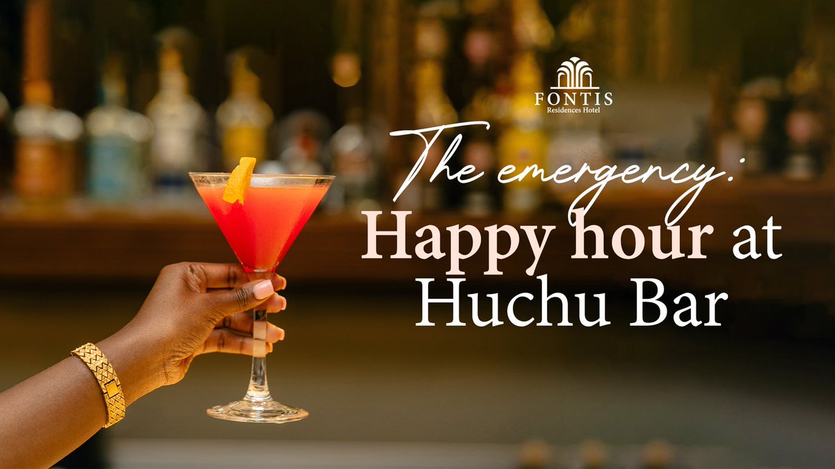 FontisHotel's tweet photo. 🚨 The emergency? You need a happy hour! 📷#FontisResidences #HuchuBar #HappyHour #Kampala https://t.co/QElNbZWyvX