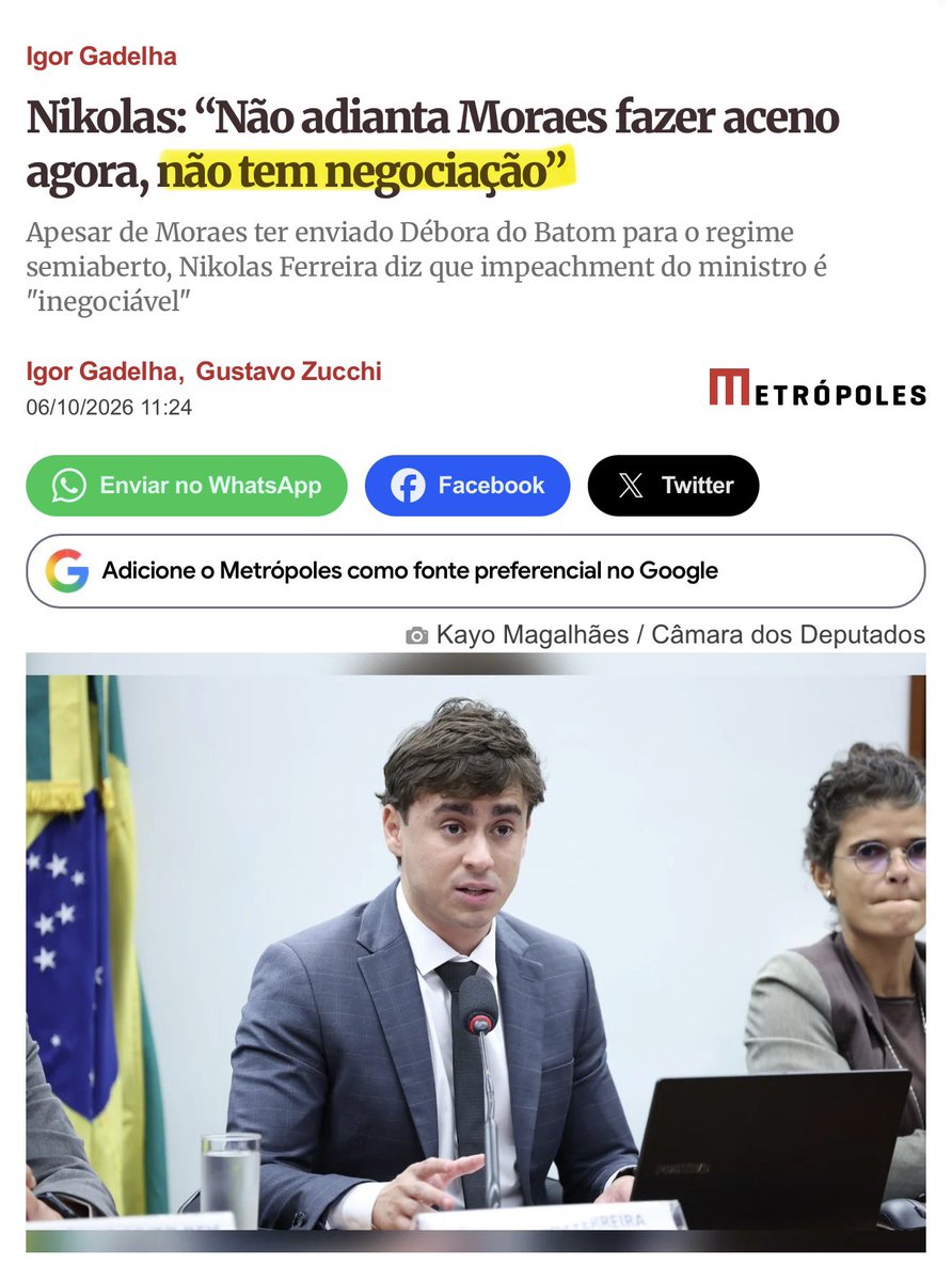 nikolas_dm's tweet photo. Impeachment e cadeia. Fim de papo. https://t.co/ijEVAaj8TQ