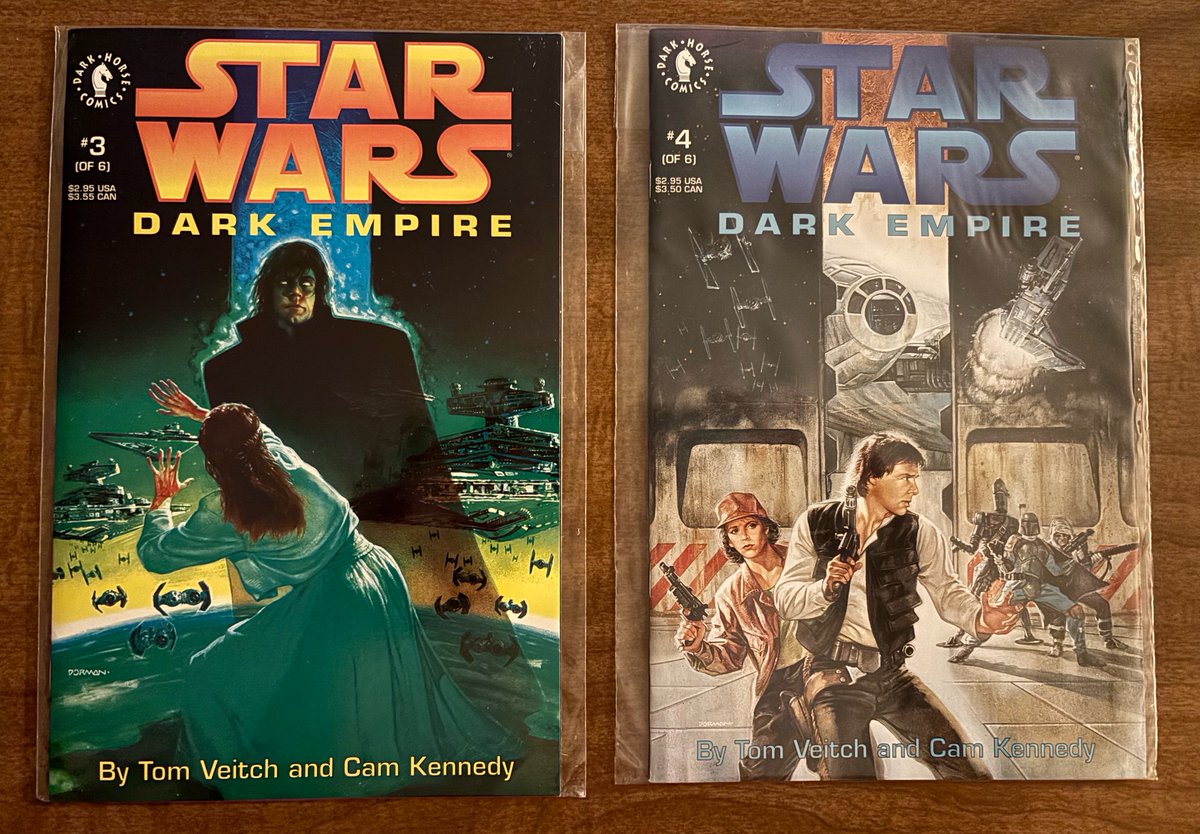 CanaDaBear1701's tweet photo. More Star......Wars(?) π comics from my collection. Today's random pull from a longbox is Dark Empire a 6 issue mini-series from 1991-1992.
Those Dave Dorman covers are the stuff of legends.
#MyComics
@SudduthPhillip
@Comicmandan3 https://t.co/T26wICxu0B