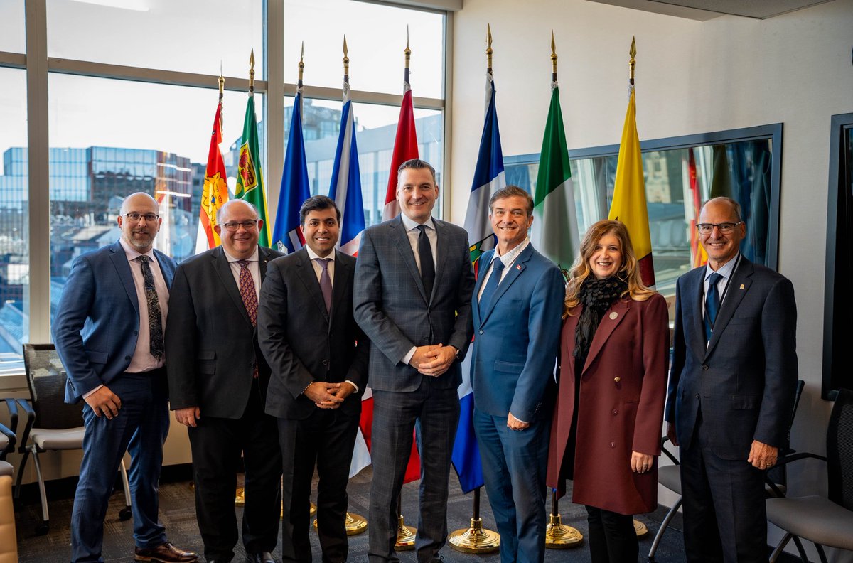 EvanLSolomon's tweet photo. Canada’s AI future won’t be built by governments or companies alone. It will be built in partnership with communities across the country.

Today, I met with Federation of Canadian Municipalities President Tim Tierney and municipal leaders from across Canada to discuss responsible AI data centre development and the next generation of digital infrastructure.

Because when communities help shape growth, everyone benefits. That's how we build a stronger economy, stronger communities, and a stronger Canada. 

🇨🇦

L’avenir de l’IA au Canada ne se bâtira pas uniquement grâce aux gouvernements ou aux entreprises. Il se bâtira en partenariat avec les collectivités partout au pays.

Aujourd’hui, j’ai rencontré le président de la Fédération canadienne des municipalités, Tim Tierney, ainsi que des élus municipaux de partout au Canada afin de discuter du développement responsable des centres de données et de la prochaine génération d’infrastructures numériques.

Car lorsque les collectivités contribuent à façonner la croissance, tout le monde y gagne. C’est ainsi que nous bâtissons une économie plus forte, des collectivités plus fortes et un Canada plus fort.