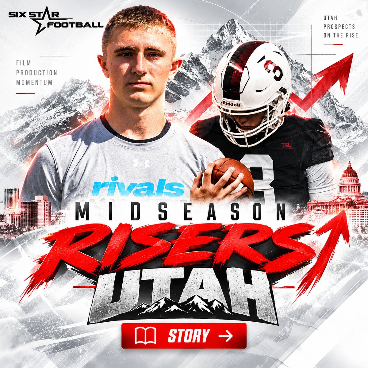 sixstarfootball's tweet photo. 📈 MIDSEASON RISERS | UTAH 🏈

Several under-the-radar Utah prospects are demanding a closer look this fall 🔥

🎥 New film
📊 Strong production
👀 Recruiting momentum

Breaking down the prospects trending UP this season.

📖 STORY ➡️ https://t.co/lVOgPlc627 

@jacksonhorsley @CJ6squirrel @MalakaiLeilua71
@braxton_morris1 @suaripley @CarterSeu99