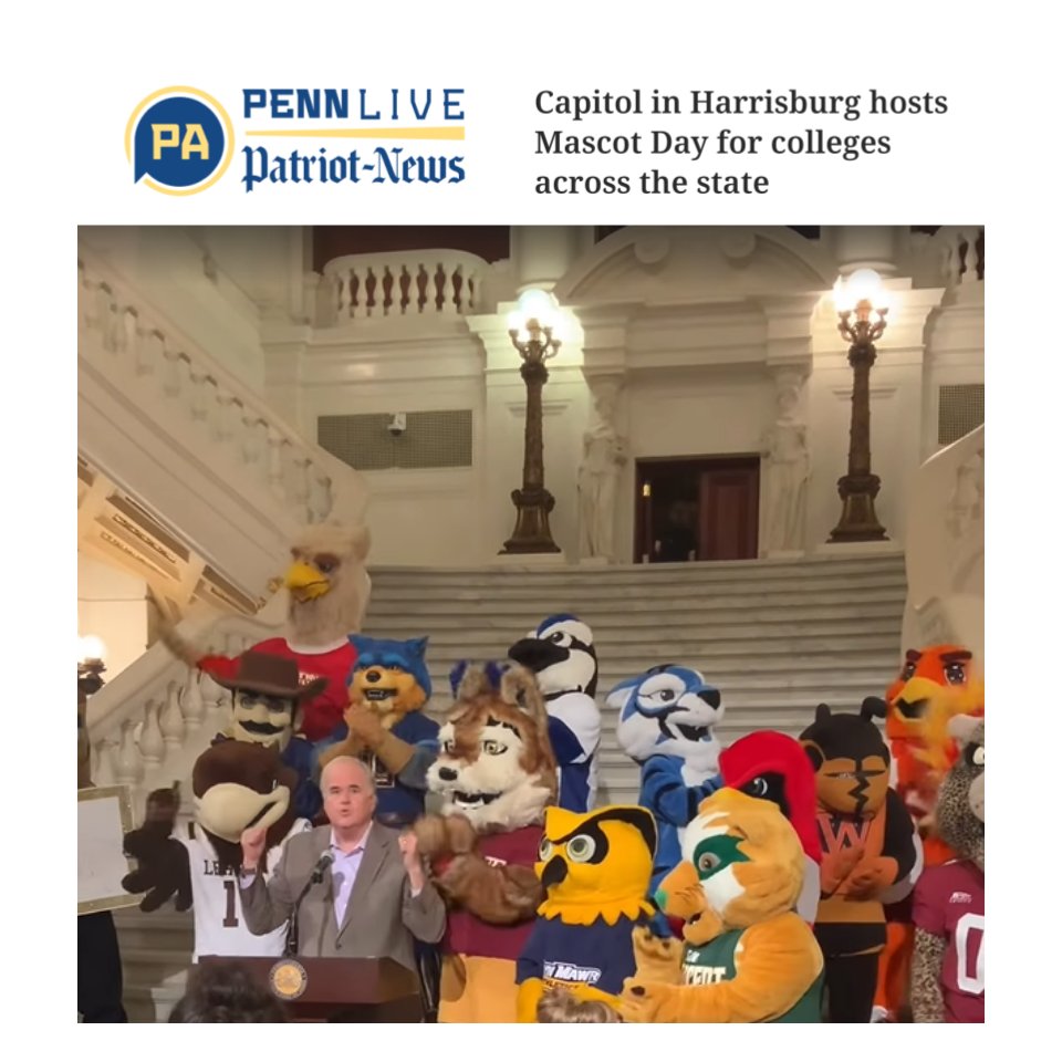 AICUP's tweet photo. #AICUP #Mascot Day on @PennLive!
https://t.co/RE2U6i2VKg
π― π¦
π» βΎ π π π₯ π π
π Check out the AICUP Dashboard to learn more about the value of independent nonprofit #colleges and #universities in #Pennsylvania:
https://t.co/YzqEDK4JL6 https://t.co/5dsDrUd2tg