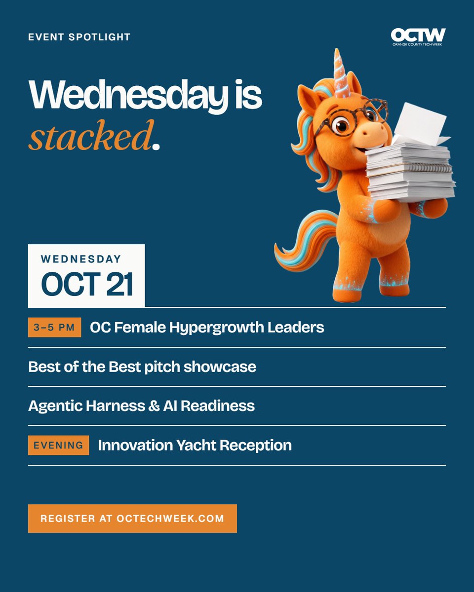 octechweek's tweet photo. Two weeks out. Hosted by WenInDoubt, TCA &amp; Alliance for SoCal Innovation, Microsoft Innovation Hub, and Peach Score. Pick two and plan the drive. Join us at the OC Tech Week. More details here: https://t.co/gW2POzoONr. #OCTechWeek #InnovationInParadise #OrangeCounty #WomenInTech https://t.co/iZ6P1ZOwfe