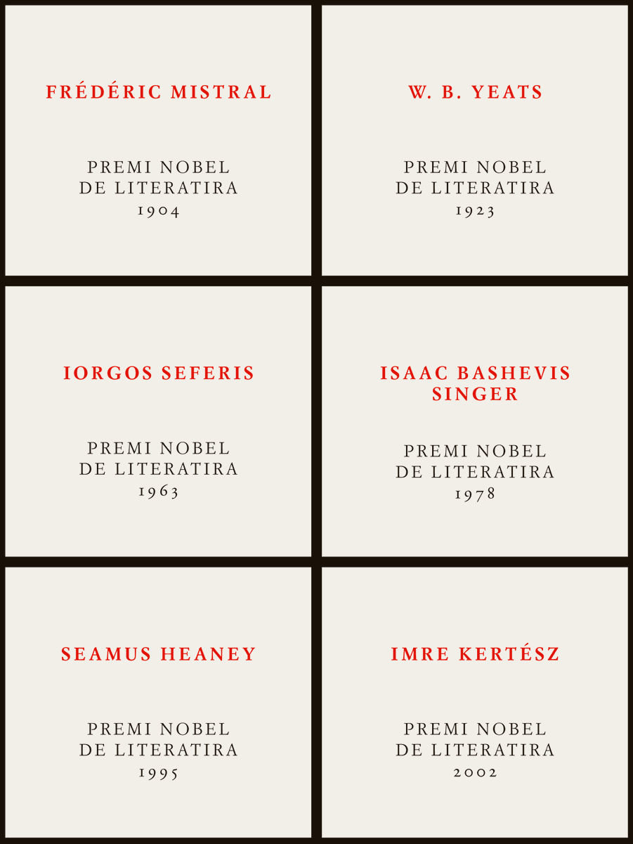 Quaderns_Crema's tweet photo. ¿Quins guanyadors del Nobel hi ha en el nostre catàleg?

A Quaderns Crema trobaràs a sis escriptors amb aquest premi: Imre Kertész, Seamus Heaney, Isaac Bashevis Singer, Iorgos Seferis, W. B. Yeats i Frédéric Mistral.

¿Qui serà el pròxim? ¿Margaret Atwood? https://t.co/GltleefVaT