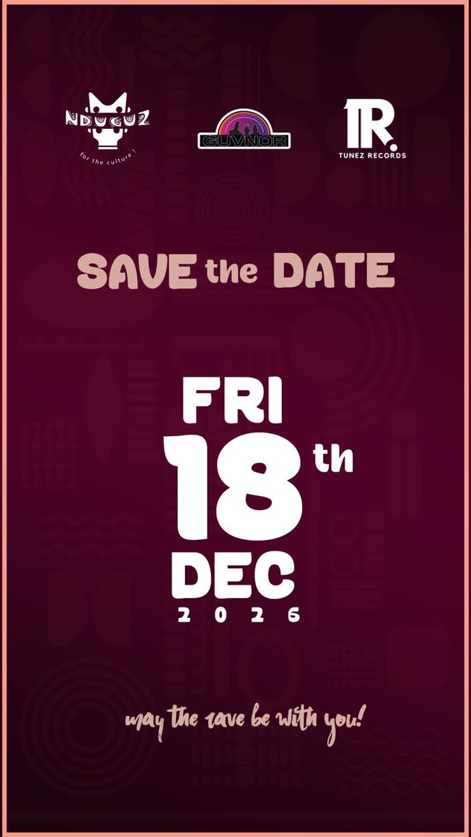 GuvnorUganda's tweet photo. December nightlife is changing tables and PARE PARE RAVE is where the shift begins.

@unclewaffffles  One night. One massive rave.
📍 Club Guvnor | Friday, 18th December 2026
🎟️ https://t.co/dDqcgVUaVN

The December table just got a new view.
#PAREPARERAVE #UncleWaffles #guvnorexperience