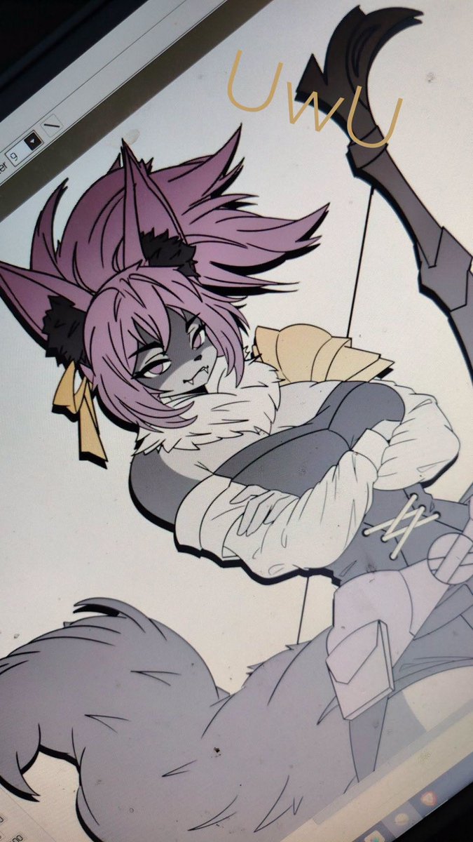 cvigotun's tweet photo. 🥹 Starving, but still making progress!
Working on a new feline OC. 
🐱⚫🟣🟡⚪
Really liking how the design is coming together so far
MORE: https://t.co/RuC2fj6Ynx
#AnimeFurry #FurryAnime #FurryOC #FelineOC #ArknightsEndfield‌ #fanart #CharacterDesign #Kemonomimi #DigitalArt https://t.co/MniOnlPH1N
