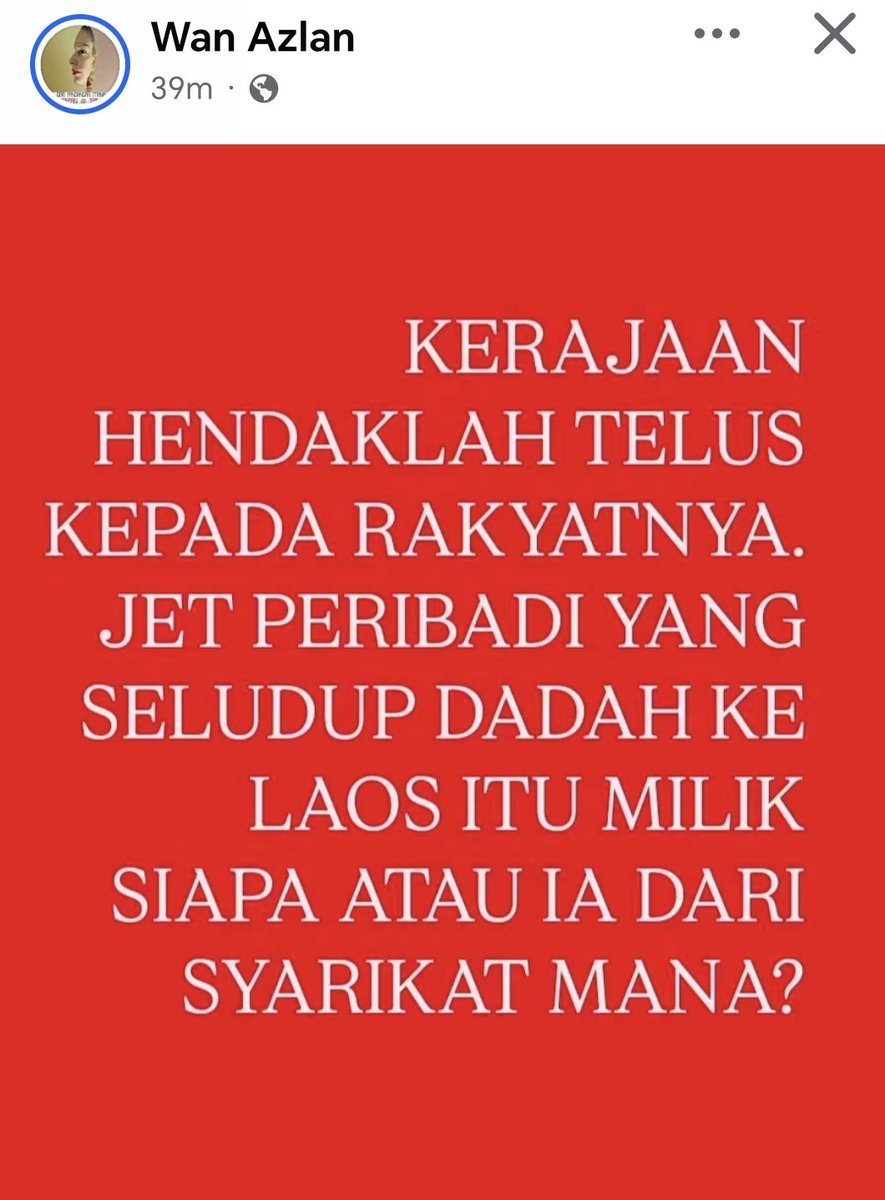lady_bugg11's tweet photo. Ni pun salah kerajaan jugak ke? 😅

Kadang-kadang pelik juga baca komen orang. Ada kes jet peribadi dikaitkan dengan penyeludupan dadah ke Laos, terus kerajaan pula yang kena jawab semuanya.

Takkanlah setiap kali ada orang buat jenayah, kerajaan kena pikul salah dia sekali. 😅 https://t.co/ctp3YNf7vZ