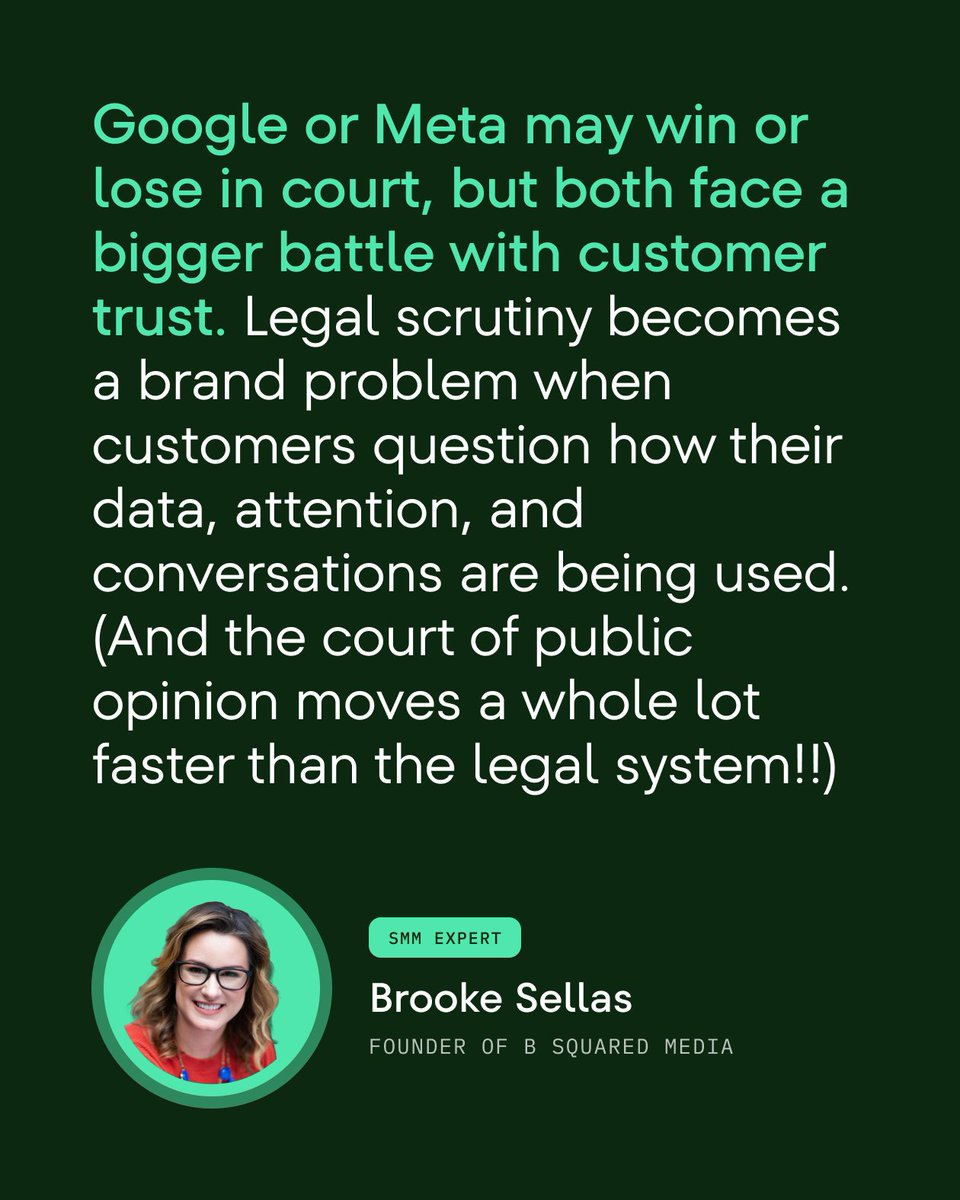 SERanking's tweet photo. Toothless. That's how @ajkohn describes the remedies in the two US antitrust cases Google "lost."

We asked two SEO experts and a social media expert the same question:
Who is in more legal trouble, Google or Meta?

⚡ Turns out it takes two to find the catch: losing a case and facing meaningful consequences are two different things.

→ @ajkohn thinks Meta may have more legal exposure right now. In his view, Google's US antitrust issues are largely behind it, and the EU is a thorn, not an existential threat. Meta's main product is social media, and that opens it up to a slew of legal jeopardy.

→ @BrookeSellas takes the fight out of court. Whether Google and Meta win or lose in court, both companies face a bigger battle over customer trust, and public opinion moves a lot faster than the legal system.

→ @TheMarketingAnu questions whether the trouble is real at all. Has either company paid a cent yet, and does any government actually know how to build a case against them?

All three answers below 👇