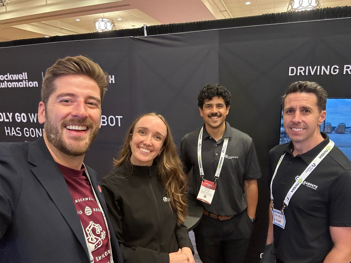 clearpathrobots's tweet photo. #ROSCon 2026 was a great opportunity to connect with the global #ROS community right here in our own backyard of Toronto! 🍁
 
🤖 Showcased nearly our whole lineup of robots
🎁 Handed out swag like new meme stickers and tuques
💻 Presented a workshop on mastering ROS 2 Jazzy RMW https://t.co/IAmlG1BVrG