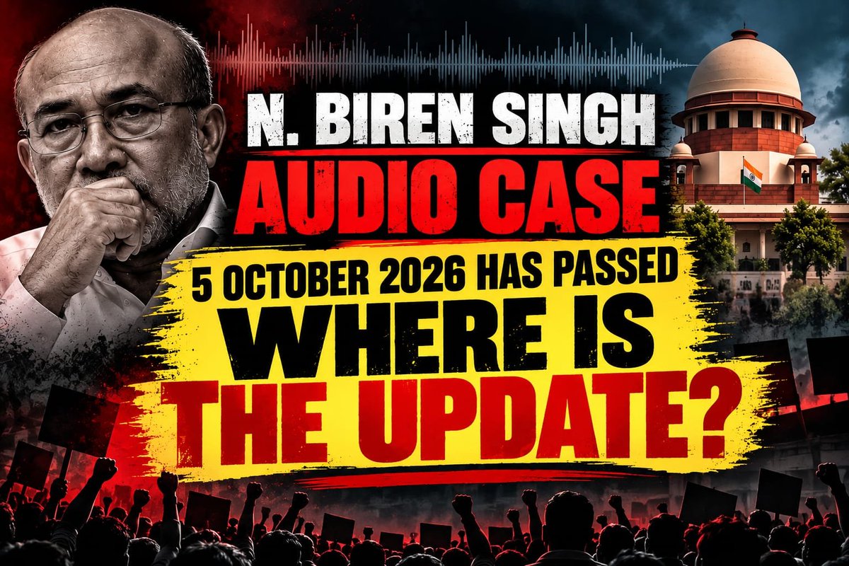 PaulMate6's tweet photo. #NFSU
5 OCTOBER 2026 HAS PASSED.
The question today is simple:
WHERE IS THE OFFICIAL UPDATE?
If the N. Biren Singh audio matter was heard, tell the public what happened.
If it was adjourned, tell us.
If it was not taken up, clarify that too.
We will not replace facts with rumours. We are asking for a transparent, verifiable court update.
PUBLIC INTEREST DEMANDS TRANSPARENCY.
#5October #india