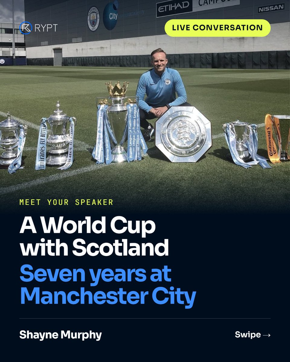 AppRYPT's tweet photo. What can you learn from a World Cup, positions with multiple elite football clubs, and almost 20 years in the industry?

Shayne Murphy takes part in our next RYPT Live conversation on Wednesday, October 14 at 20:00 Ireland/UK time.

Learn more: https://t.co/VDf5eGRVFR https://t.co/MM9dfaG8sN