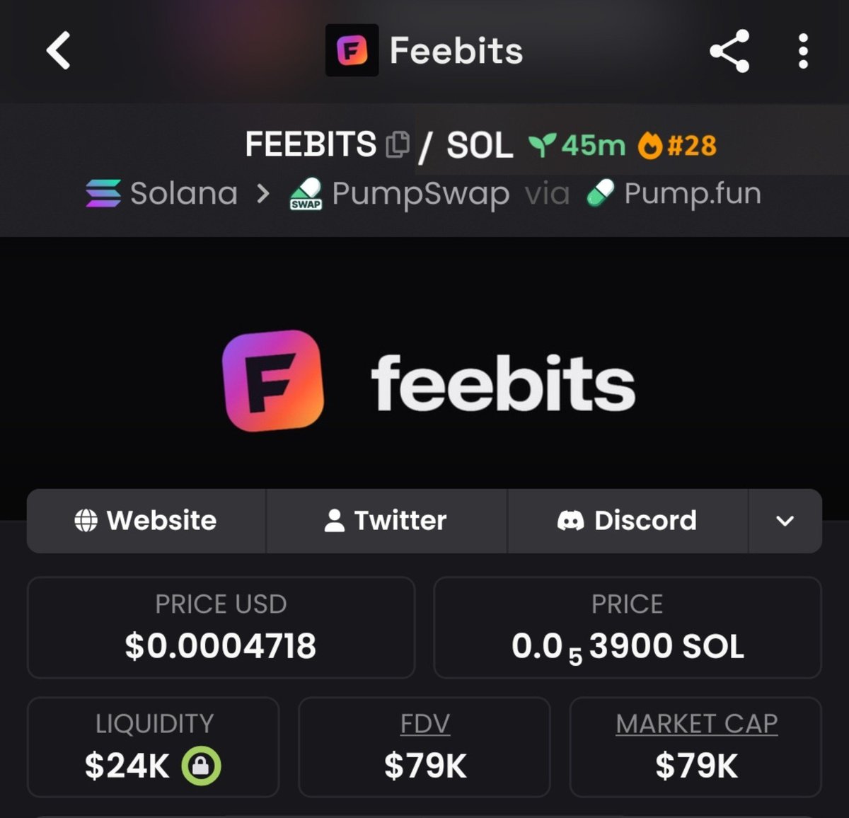 Solanainsider0's tweet photo. Bought $FEEBITS early call in my TG community 📉📉📉
MCAP: $79K
CA: BJUiNooYiZ4ojatPVeJAUXGEd3dcGzQ1ApWDoVTzpump
#memecoin #cryptogermany #Sol $SOL $BTC #bitcoingermany
@Pumpfun #Solana #SOL #SolanaEcosystem #SolanaCommunity #SolanaNetwork #SolanaChain https://t.co/lzZH1bmQwl