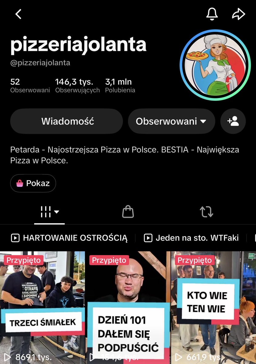 TotalnyChampion's tweet photo. Proponuję na następnym tiktoku zabrać babcie do pizzerii Jolanta żeby przetestowała Petarde 🧨💥💪👍🥰 https://t.co/3s4UJGzRx3