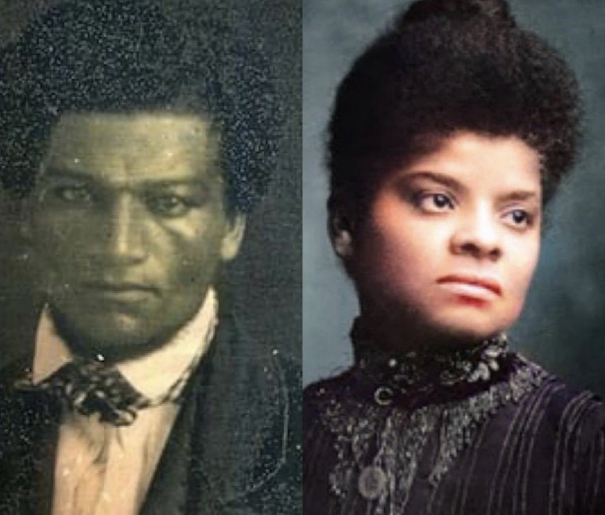 Visionaryvoid's tweet photo. In 1893, Frederick Douglass invited Ida B. Wells to lunch. They went to a place across the street, but Wells knew they wouldn't be served there. Douglass, however, grabbed her arm and said, “Come, let’s go there.” They walked in confidently, ready to stand up for themselves if needed. Douglass took a table and a chair for both of them, while the shocked staff watched. A standoff happened between the staff and Douglass until the owner realized who he was. The owner warmly welcomed them and shared stories of the times when Douglass visited his hometown. After the owner left, Douglass turned to Wells and said with a smile, “Ida, I thought you said they didn’t serve us here. It seems we’re getting more attention than we wanted.”
Frederick Douglass spent his life fighting for justice and equality. One thing he never knew, though, was the exact date of his birth. He struggled with this throughout his life. Douglass believed he was born in February 1817, but records show he was actually born in February 1818. He chose February 14th as his birthday because his mother used to call him her “little Valentine.” Sadly, Douglass didn’t know much about his parents. His mother, Harriet, was sold when he was very young, and he only met her a few times before she passed away. Born into slavery in Maryland, Douglass escaped as a young man and became one of the most powerful voices in the fight to end slavery.