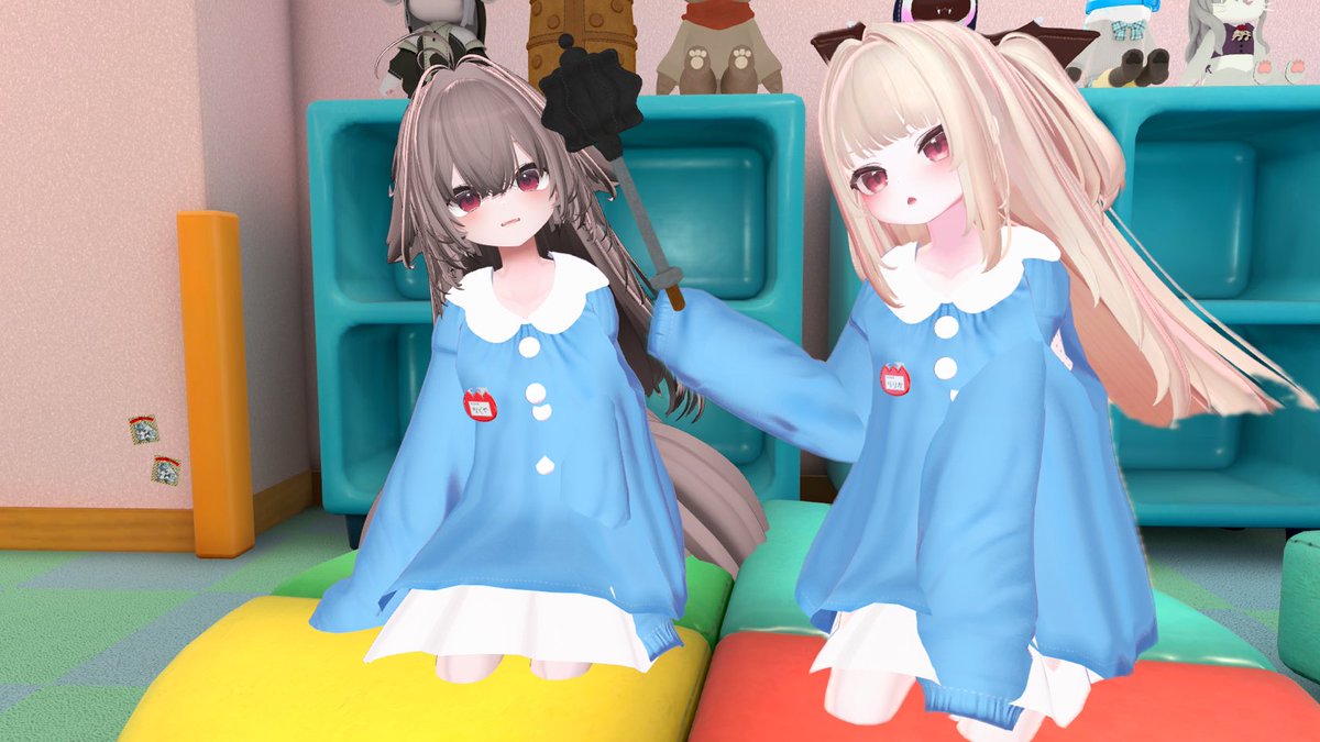 haganeno_VRC's tweet photo. 変な棒で叩いたら泣いちゃったから自分も泣いちゃうりりかちゃん https://t.co/GrwFG6aShk