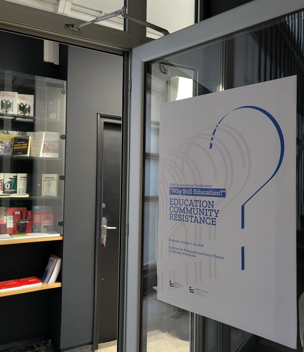 IFDT_Beograd's tweet photo. 🗓️ Starts tomorrow! Fifth International Conference “Why Still Education?” – Education, Community, Resistance. 

📍IFDT, Belgrade. 
🕘 Opening 9:45, first keynote at 10:00 by Prof. Helen Haste. 
🔗 https://t.co/0gz85F1Txa https://t.co/QM0mQrQHvl