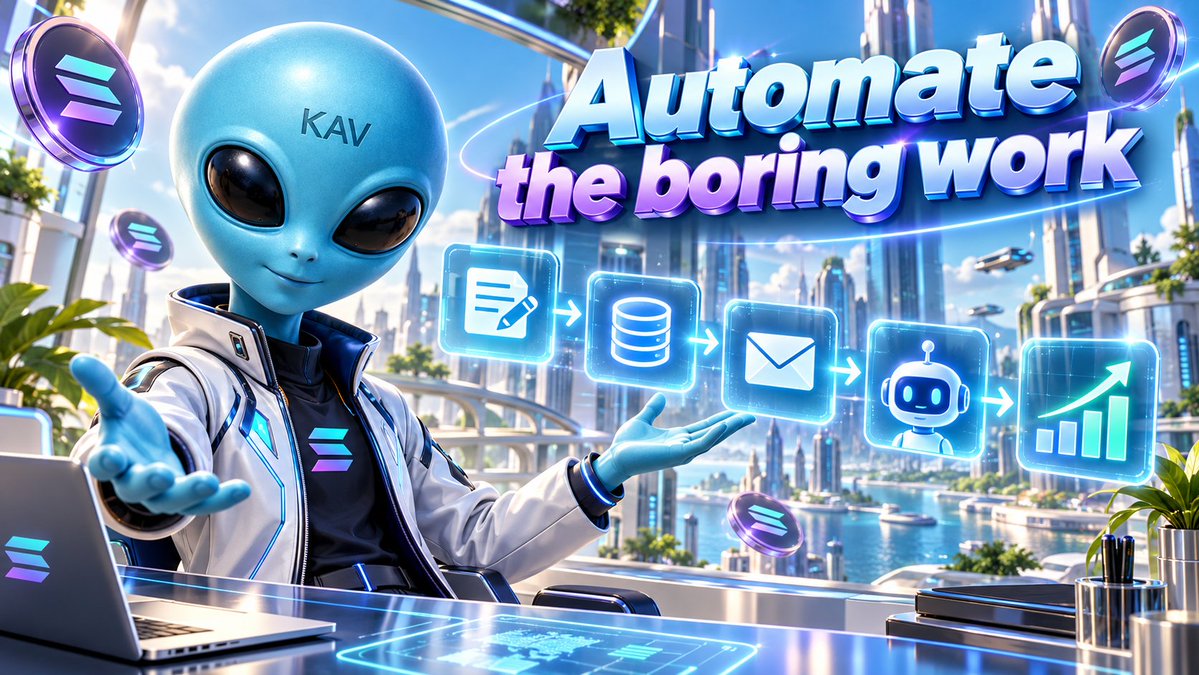 KavianCoin's tweet photo. 👽⚡ KAV is the Alien of Solana - and KAV believes the next level of AI is not doing more work manually. It is building systems that keep working after you step away.

🤖💼 TODAY’S KAV BUILD SIGNAL: AUTOMATE THE BORING WORK

If you repeat the same digital task every day, ask yourself:

Why am I still doing this manually?

You can build simple automations that:

📥 Collect new leads
🗂️ Organize customer information
📨 Send automatic confirmations
🔔 Alert you when someone is interested
📊 Update a sales tracker
🤖 Pass information into AI workflows

The goal is simple:

MANUAL TASK -> AUTOMATION -> SAVED TIME -> MORE FOCUS

━━━━━━━━━━━━━━

🔥 1. FIND ONE REPEATED TASK
Don’t automate everything.
Start with something you already repeat.

Example:

Someone fills out a contact form -> their information gets added to your lead database -> you receive a notification.

That is already a useful system.

━━━━━━━━━━━━━━

⚙️ 2. BUILD THE WORKFLOW

Make is one of the strongest free tools for visual automation.

Its current free plan includes up to 1,000 credits per month, access to thousands of app integrations, filters, routers, and a visual workflow builder. 

🔗 Make:
https://t.co/qrMoQFkYYe

Example workflow:

New Form Submission -> Add Lead -> Send Confirmation -> Notify You

No copy-pasting everything manually.

━━━━━━━━━━━━━━

⚡ 3. TRY ANOTHER FREE AUTOMATION OPTION

Zapier also has a free plan.

It currently includes 100 automation tasks per month, unlimited Zaps, Tables and Forms, with free workflows available for smaller systems. 

🔗 Zapier:
https://t.co/T4D0xs7ykV

This is useful for testing simple workflows before building something bigger.

━━━━━━━━━━━━━━

🧠 4. LET AI HANDLE THE THINKING PART

Automation moves information.

AI can help interpret it.

Example:

Lead arrives -> AI summarizes what they need -> system categorizes the lead -> you receive a short briefing.

That can turn a messy inbox into something far easier to manage.

🔗 AI Assistant:
https://t.co/V8aSYyZZip

━━━━━━━━━━━━━━

📊 5. IMPROVE THE WEBSITE BRINGING YOU LEADS

Automation is useless if nobody finds you.

Ahrefs now offers a free marketing account with limited free access to tools including Site Explorer, Site Audit, analytics, and other SEO features. 

🔗 Ahrefs:
https://t.co/oWIX5PqzGP

Use it to find:

Website problems

Search keywords

Traffic opportunities

Pages that need improvement

━━━━━━━━━━━━━━

👽🔥 THE KAV AUTOMATION FORMULA

Find repeated work -> Build a trigger -> Automate the action -> Add AI where useful -> Measure the result -> Improve

Example:

Visitor -> Form -> Database -> AI Summary -> Notification -> Follow-Up

That is a system.

And once the system works, you can potentially build similar workflows for:

Restaurants
Real estate agents
Creators
Local businesses
Online stores
Freelancers
Small companies

💡 The opportunity is not selling "automation."

Sell what automation gives them:

Less repetitive work.
Faster responses.
Fewer missed leads.
More organized customers.
More time to focus on revenue.

⚠️ Start simple and always test automations before trusting them with important customer data or actions.

🚀 Don’t spend your future repeating yesterday’s tasks. Build the workflow once, then improve it.

Built for minds. Powered by KAV. 👽⚡

#AIAutomation #WorkflowAutomation #BusinessSystems #ProductivityHacks #BuildWithAI