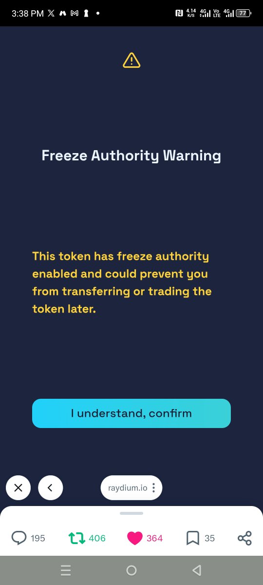 Lamariashafa's tweet photo. @foundsmoney Freezed token https://t.co/ipBnZeBVJs