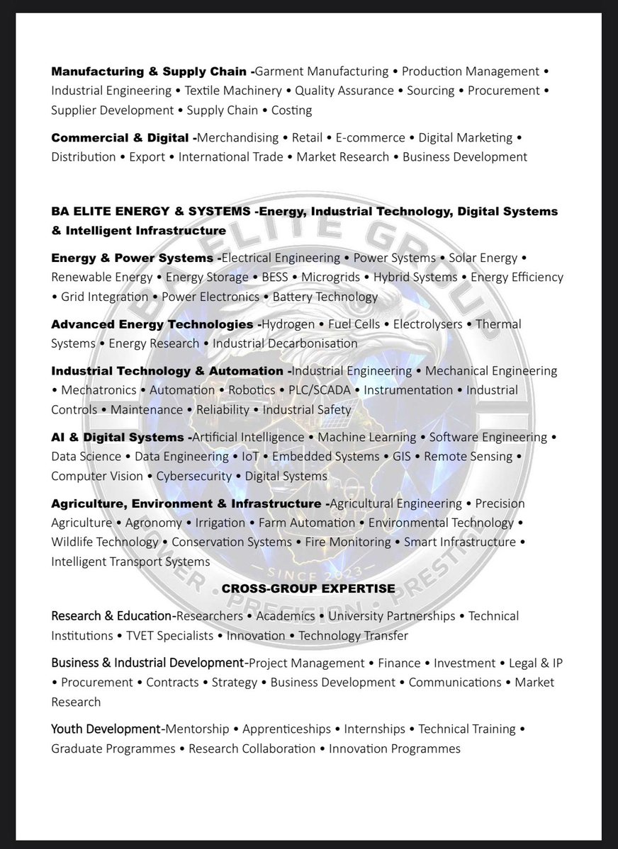 baelitegroup's tweet photo. Africa has the talent. BA Elite Group is opening collaboration across Motors, Wear and Energy &amp; Systems, connecting international expertise with African professionals and youth to build real industrial capacity. The next step of Africa’s transformation must be built by us. https://t.co/55WtnRTEx8