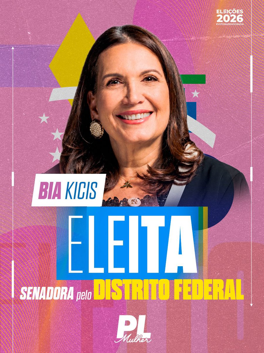 plnacional_'s tweet photo. O DISTRITO FEDERAL ELEGEU BIA KICIS PARA O SENADO! 🇧🇷

Em uma votação consagradora, Bia Kicis (@biakicis) foi ELEITA senadora pelo Distrito Federal com a marca expressiva de 886.616 votos (27,44% dos válidos)!

Uma conquista histórica que premia uma trajetória pautada pela coerência, firmeza na defesa da Constituição e compromisso inegociável com a liberdade e as garantias individuais. 

Parabéns por essa grande e merecida vitória, @biakicis! O DF estará muito bem representado! 👏✨🇧🇷

#BiaKicis #DistritoFederal #Senado #PL22 #VitoriaExpressiva