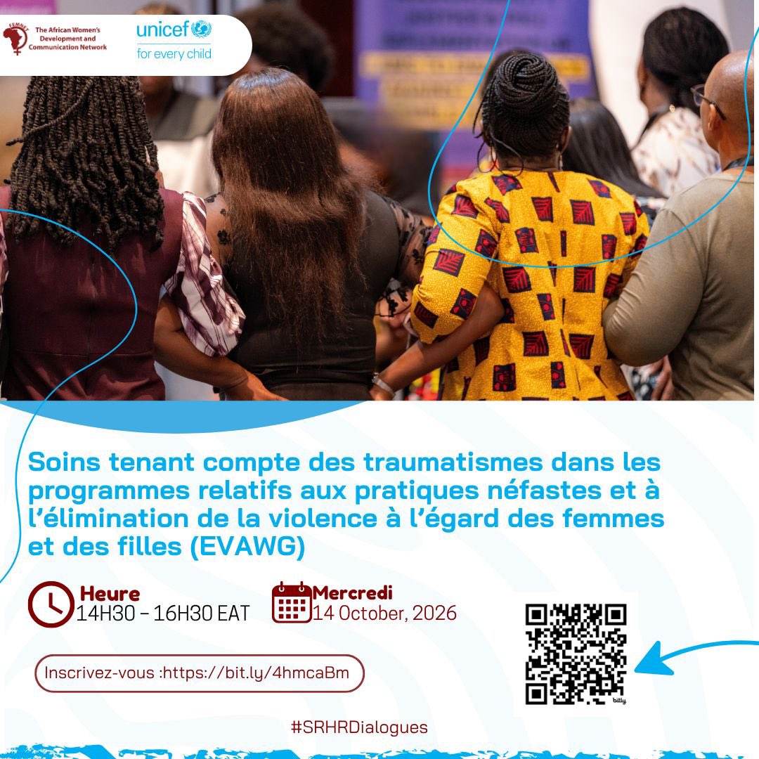 FemnetProg's tweet photo. 📢How can we address the lasting impacts of trauma while centering survivors' safety, dignity, and experiences?

Join us for Trauma-Informed Care in Harmful Practices and EVAWG Programming! This session will explore the impact of trauma on women and girls, unpack trauma-informed, survivor-centered approaches and share strategies for integrating these principles into programs, advocacy, and service delivery.

📅 Wednesday, 14 October 2026
🕝 2:30 PM – 4 :30 PM EAT
💻 Online
🔗 Register: https://t.co/9sp3jQCpeG
#SRHRDialogues