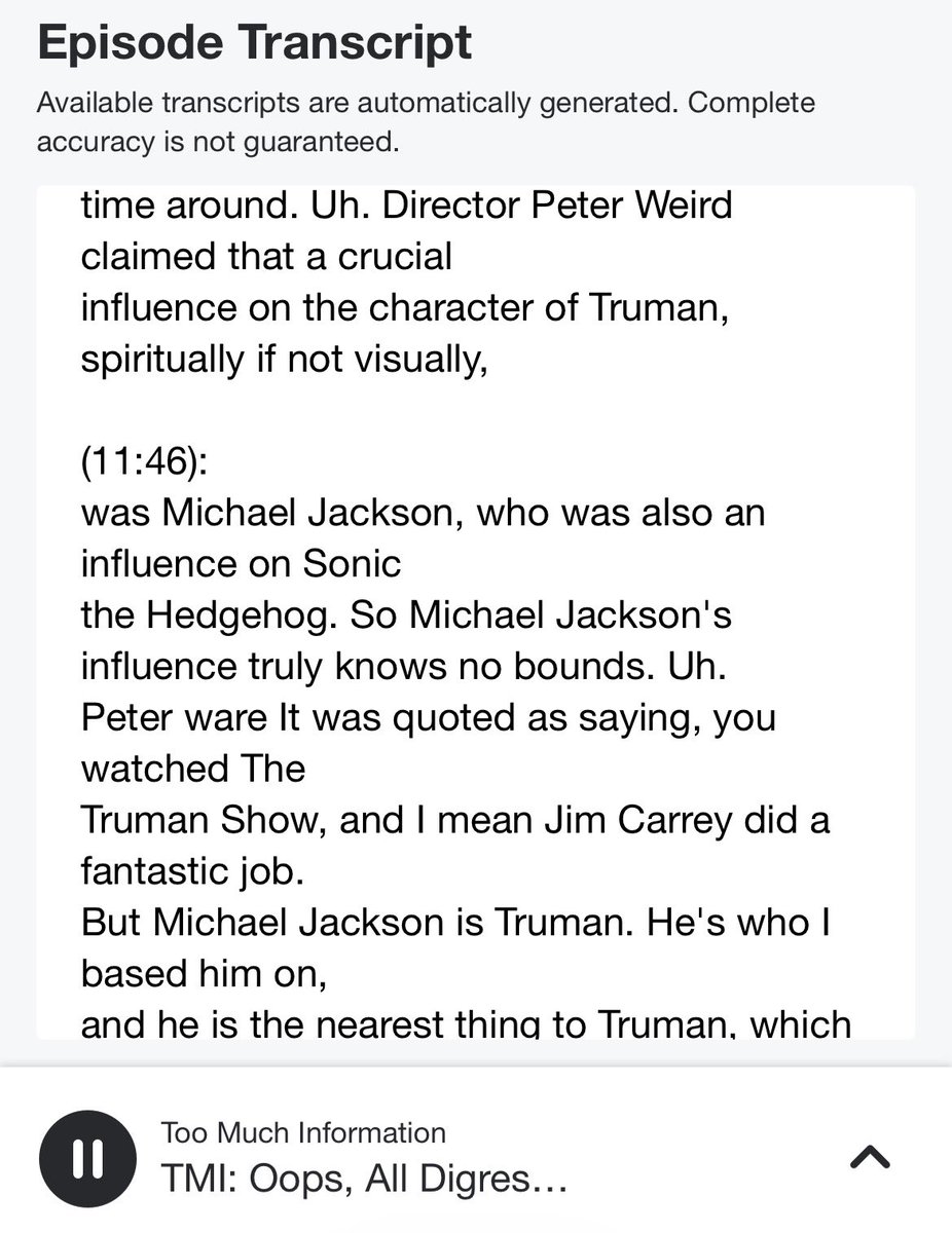 onnthefloor's tweet photo. @unrealpathan transcript for this podcast with the director + also what you get when you look it up https://t.co/VLP54hgsIX