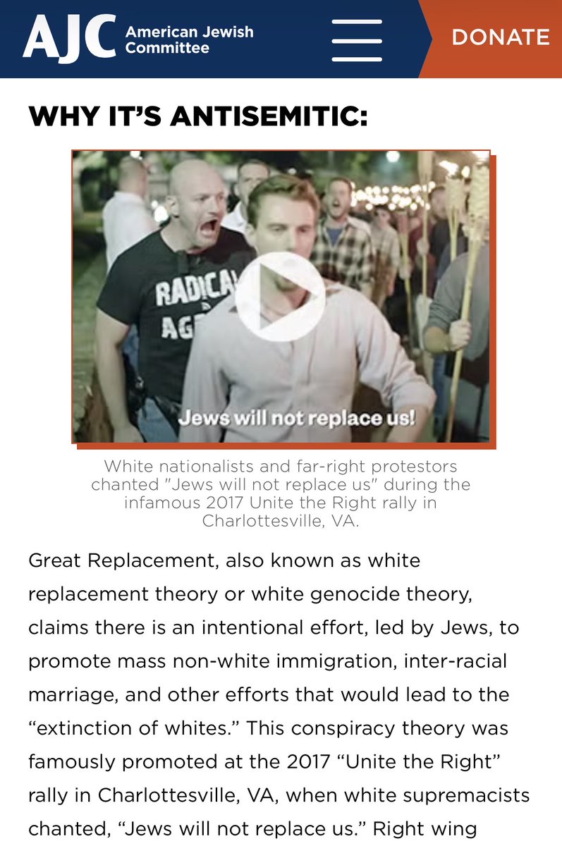 ChrisStoecker's tweet photo. Links: Springer-Cheftroll Ulf Poschardt normalisiert die Verschwörungserzählung vom „Großen Austausch“ (auch bei rechtsterroristischen Massenmördern beliebt). Rechts: Das American Jewish Committee erklärt, dass das eine ANTISEMITISCHE Verschwörungserzählung ist. Redaktionsstatut? https://t.co/Lws53SoaQS
