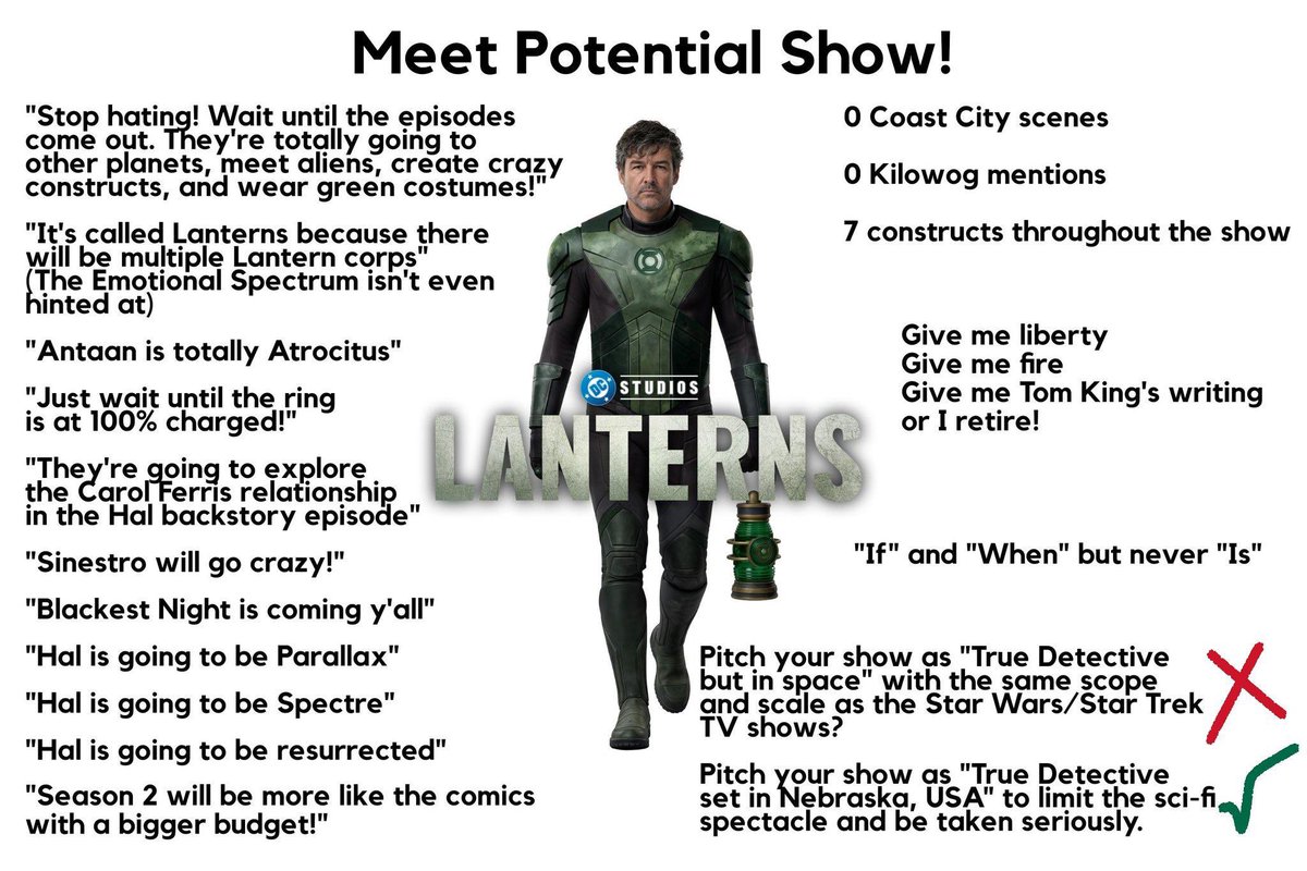 Thor_Odinson's tweet photo. This is the problem with mystery box writing. It tricks the viewer into thinking the show has depth where none exists. It’s asking the viewer to do the legwork of filling in the blanks which the writer will never fill in himself because he’s been winging it the whole time. It’s intentional trickery to keep the audience in their seats. The best analogy to explain this style of writing is the scene from My Cousin Vinny where Vinny explains how the prosecution is building a case, and he’s showing you all the bricks he’s using to build his case. How they each have the correct height, the correct width, and when put together they form a house. But when you look at them from another angle they’re as thin as those playing cards, because there’s nothing there. THAT is Lindelof’s writing style.

That’s exactly what happened with Lost. People watched it all the way through, expecting a brilliant explanation of all the mysteries peppered throughout the show, only to get jerked around the final season with a “flash sideways” plot which turned out to be all of them hanging out in Heaven’s waiting room, a pointless waste of time if ever there was one, before they ended the show with nearly none of the mysteries solved, only for Lindelof to offer the limp-wristed excuse that Lost was “never about the mysteries, but about the characters.” By that point it became apparent that the mystery of those mystery boxes wasn’t what was in them, but whether there was ever anything in them to begin with.

Spoiler alert: there was nothing in them.

The writers wrote a bunch of checks that they never cashed by the end of the series, and the fans who were left holding the bag with a million theories, none of which ever came to fruition, were in an uproar when that final episode aired. The anger was so loud that network executives heard it and made Lindelof and co. make a couple webisodes with Hurley that actually explained what the fuck was going on with all those mysteries. And that anger persisted for so long that, years later when the Breaking Bad finale aired, Lost fans logged onto Twitter to shit on Lindelof once more and tell him that THAT was how to make a series finale (posts which he hilariously kept retweeting. It’s funny, though, how Vince Gilligan’s triumph somehow became a SECOND black eye for Lindelof). 

That’s the end result of a writer filling the screen with dozens of upon dozens of Chekhov’s Guns only to arrogantly ask you why you ever expected any of them to be fired by the end of the show. After all, it was all about the characters, not the veritable arsenal littered throughout the stage. They were told this was a show that DEMANDED their attention because they wouldn’t want to miss any vital clues, only to find out that they didn’t need to pay any attention in the first place because nothing mattered. People were tricked into thinking they had planned things out, when in reality their ACTUAL writing style is to make shit up as they go along with no plan or forethought in mind. Their writing style is intentional misdirection, getting people to look at the left hand so they don’t focus too much on what the right hand is doing, or isn’t doing, and vice versa endlessly.

So for those of you who expected any of this out of this show and have more expectations for season 2, please be aware that that’s the established M.O. of people like Lindelof. They’re TRICKING YOU into writing half the show for them in your head, making you believe that if things don’t happen this season, don’t worry, all those things will definitely happen NEXT season. And you won’t realize how badly they jerked you around until the final episode airs and you discover that they delivered on almost nothing of what was promised the entire run. And if you don’t believe me, don’t take MY word for it.

Take @JamesGunn’s.