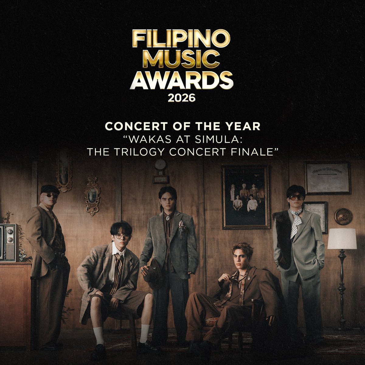 1zentertainment's tweet photo. 'Wakas at Simula: The Trilogy Concert Finale' earns Concert of the Year at the Filipino Music Awards, honoring the culmination of a trilogy that turned an ending into a statement of where SB19 (@SB19Official) has been and where they're headed. 

#1ZEntertainment #SB19 #FilipinoMusicAwards