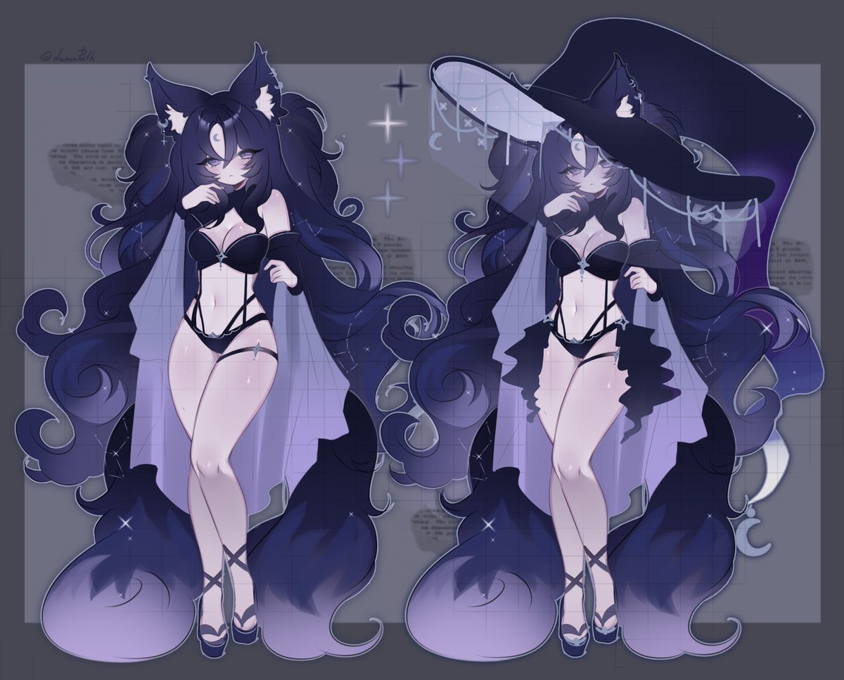 dumnpath's tweet photo. The moon fox has an incredibly large hat https://t.co/64QcadoncR