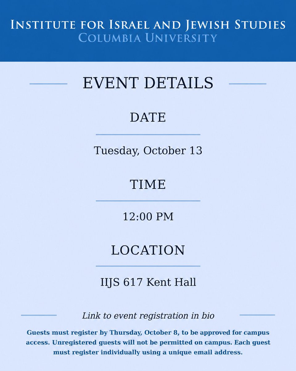 ColumbiaIIJS's tweet photo. What does it mean to search for home? 

Join Nicholas Lemann and Jeremy Dauber for a conversation on Lemann's new book, “Returning: A Search for Home Across Three Centuries”.

📅 Oct 13 | 12 PM | 617 Kent Hall
📝 Register by Oct 8 for campus access https://t.co/DMg7ygXTK4