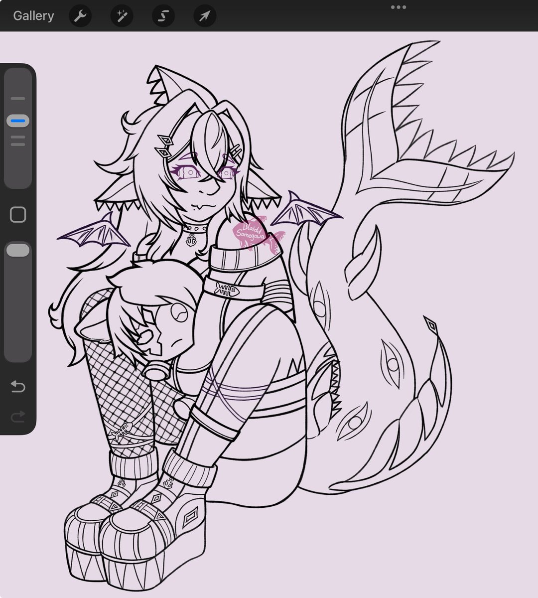 blaiddsamegawa's tweet photo. Lineart 🖤🦈 https://t.co/LNhA4vPu3q