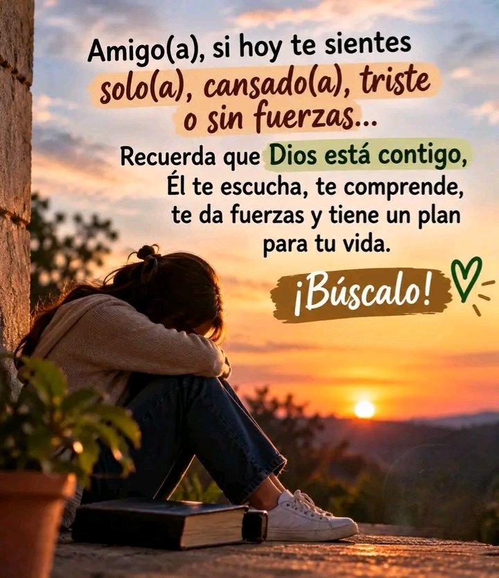 hduben's tweet photo. 😞 Si hoy te sientes triste, cansado o sin fuerzas, recuerda que Dios está contigo. Él te escucha, te comprende y te dará la fuerza para seguir adelante.

"Cercano está el Señor a los quebrantados de corazón; y salva a los de espíritu abatido"
📖 Salmos 34:18 https://t.co/mSa5TV1xi2