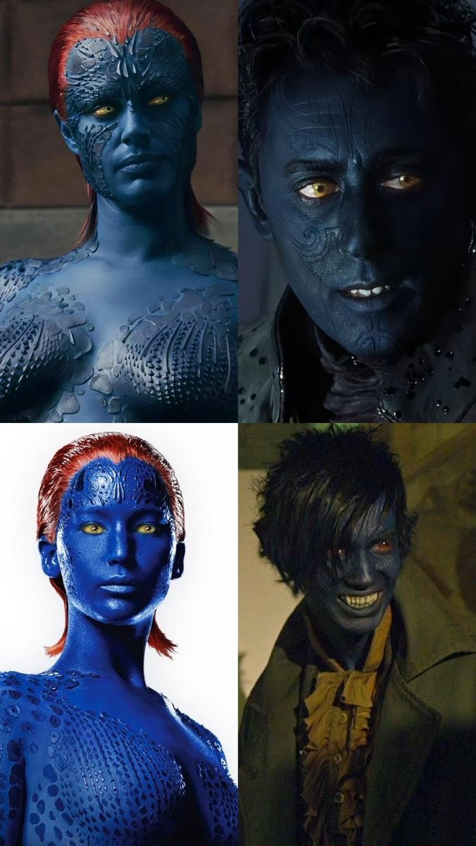 cynicalbeige's tweet photo. I like to remind Marvel movie fans that Mystique is actually Nightcrawler’s father just to watch their brain explode. 🌚 https://t.co/WlRUANKFLn
