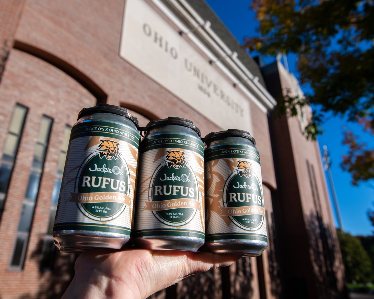 ohiou's tweet photo. Raise a toast to Rufus! 🍻😺

@OhioBobcats and @JackieosBrewery introduce the first officially licensed Bobcat-branded craft beer.

📰» https://t.co/8JoDT52jSR https://t.co/gxqGmUKf5H