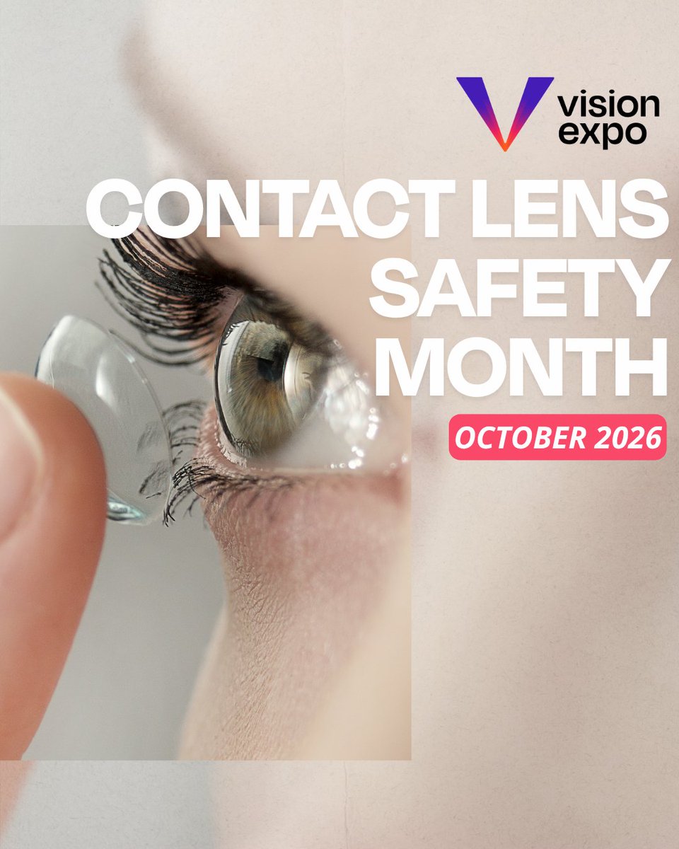 VisionExpo's tweet photo. October is Contact Lens Safety Month! 👁️

This month, we’re celebrating the eye care professionals, brands and industry leaders working every day to keep healthy vision in focus.

#ContactLensSafetyMonth #VisionExpo https://t.co/XHAzOM3ubF
