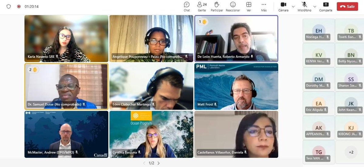 RobertoDeLeonHu's tweet photo. En el papel de México como coordinador para implementación y tatificación de acuerdos internacionales del @oceanpanel, llevamos a cabo una mesa redonda para identificar necesidades y oportunidades concretas de cooperación para avanzar en la implementación del Acuerdo BBNJ. 🌊 https://t.co/auEeo8nw7s